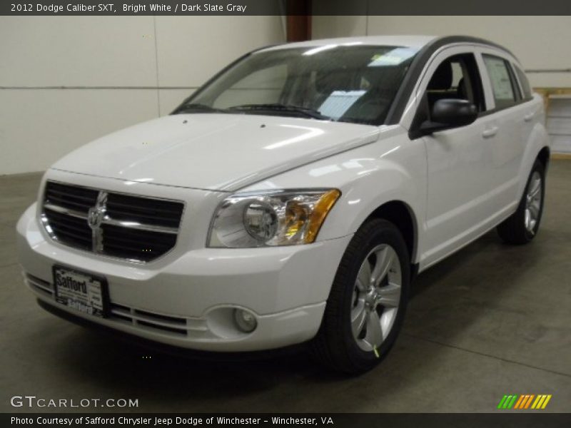 Bright White / Dark Slate Gray 2012 Dodge Caliber SXT