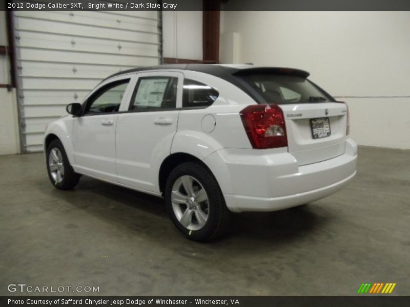Bright White / Dark Slate Gray 2012 Dodge Caliber SXT