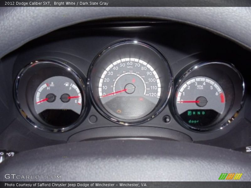 Bright White / Dark Slate Gray 2012 Dodge Caliber SXT