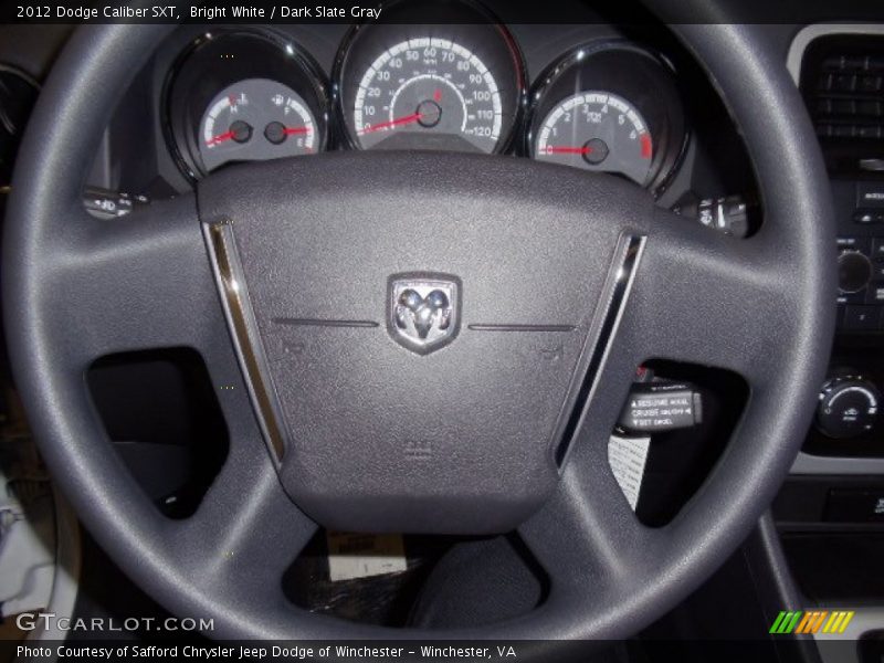 Bright White / Dark Slate Gray 2012 Dodge Caliber SXT