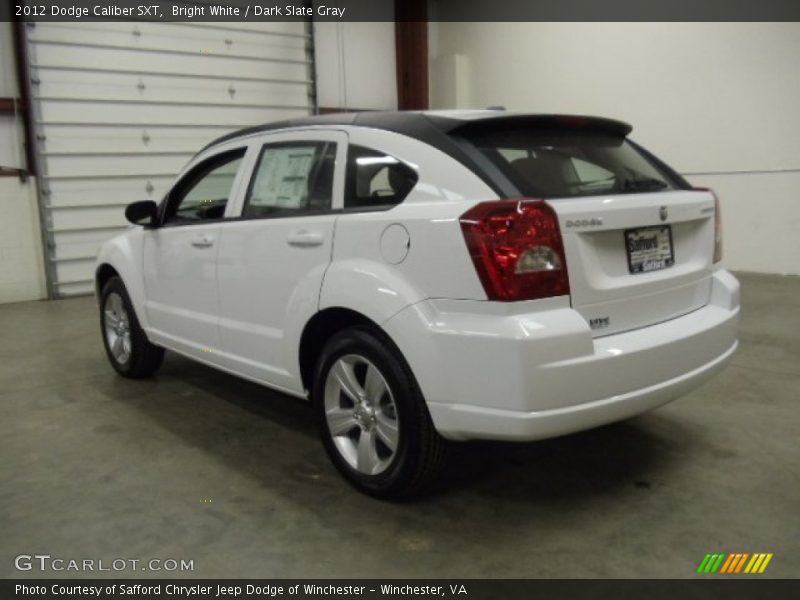 Bright White / Dark Slate Gray 2012 Dodge Caliber SXT
