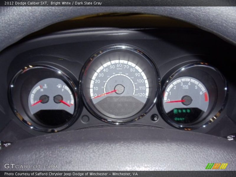 Bright White / Dark Slate Gray 2012 Dodge Caliber SXT