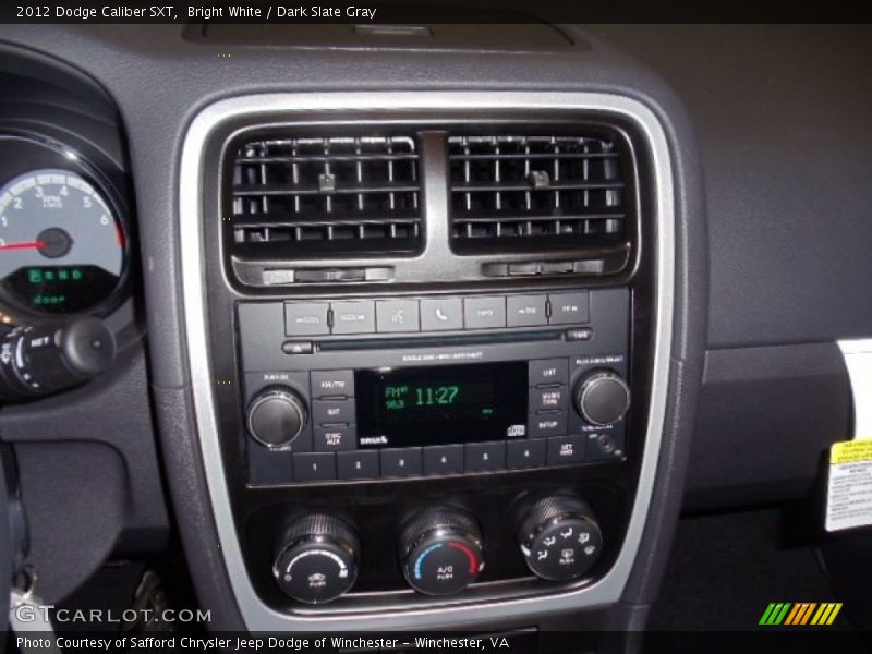 Bright White / Dark Slate Gray 2012 Dodge Caliber SXT