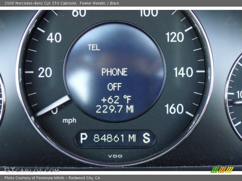 Pewter Metallic / Black 2006 Mercedes-Benz CLK 350 Cabriolet