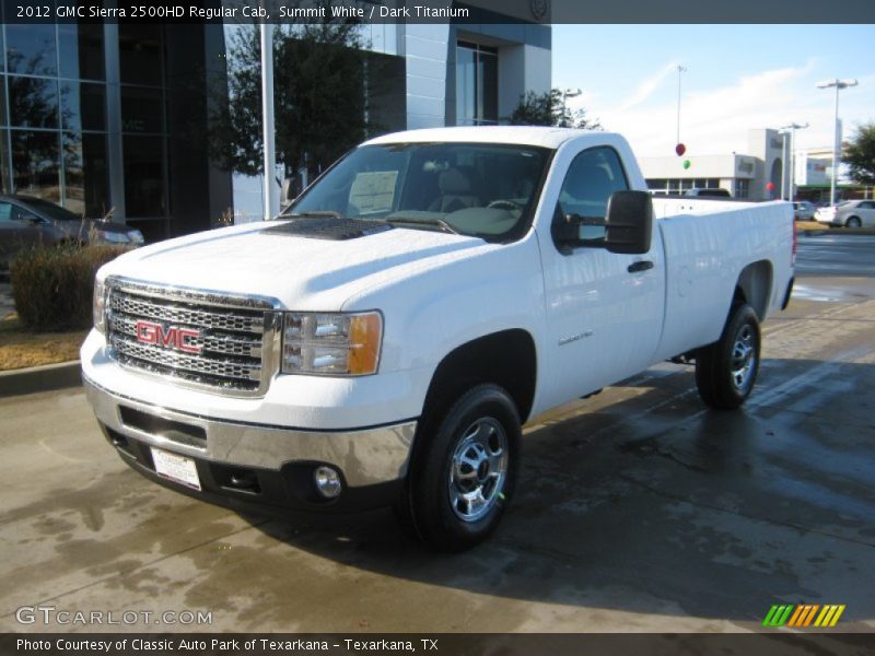 Summit White / Dark Titanium 2012 GMC Sierra 2500HD Regular Cab