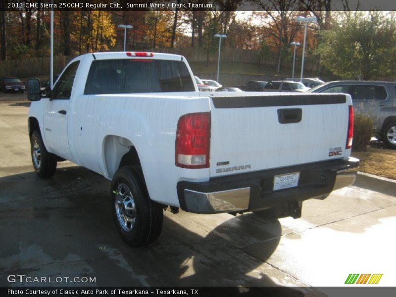 Summit White / Dark Titanium 2012 GMC Sierra 2500HD Regular Cab