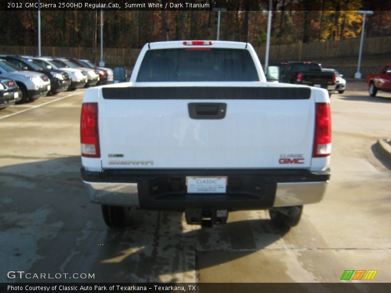 Summit White / Dark Titanium 2012 GMC Sierra 2500HD Regular Cab