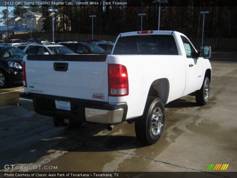 Summit White / Dark Titanium 2012 GMC Sierra 2500HD Regular Cab