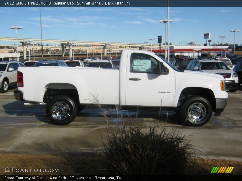 Summit White / Dark Titanium 2012 GMC Sierra 2500HD Regular Cab
