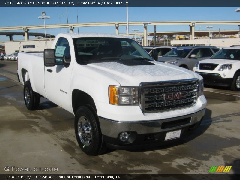 Summit White / Dark Titanium 2012 GMC Sierra 2500HD Regular Cab