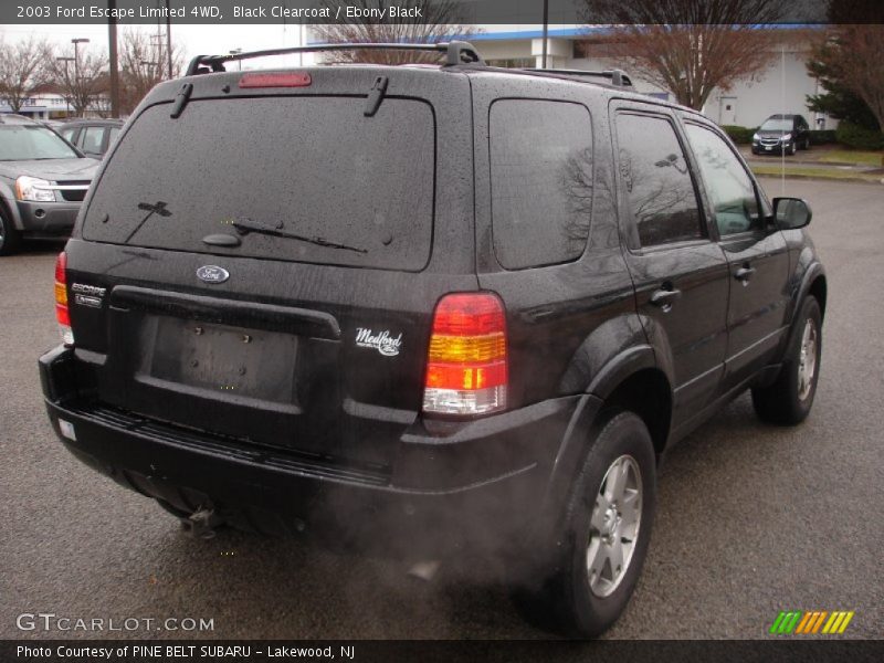 Black Clearcoat / Ebony Black 2003 Ford Escape Limited 4WD