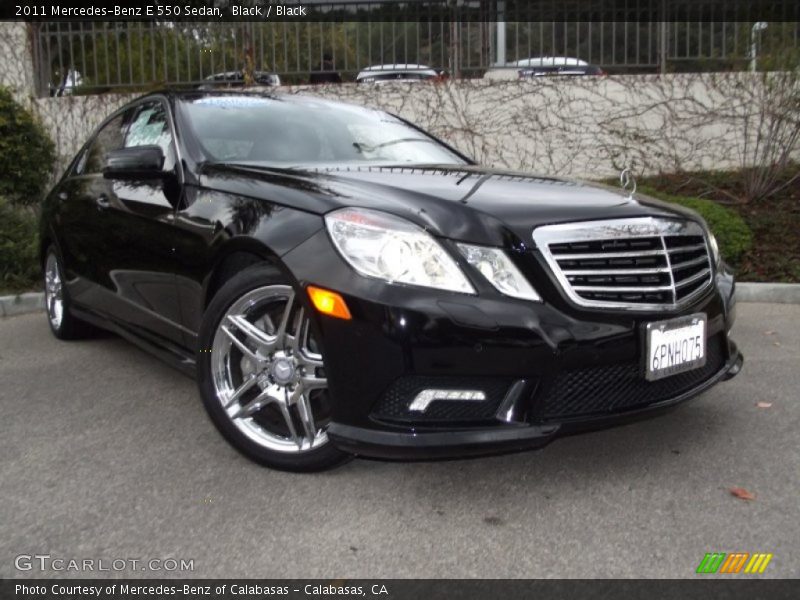 Black / Black 2011 Mercedes-Benz E 550 Sedan