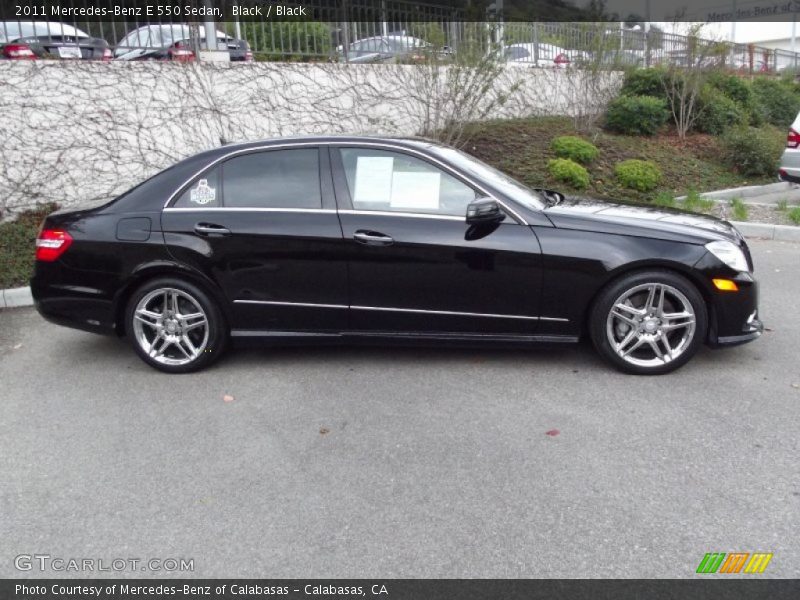 Black / Black 2011 Mercedes-Benz E 550 Sedan