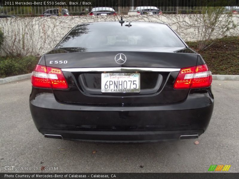 Black / Black 2011 Mercedes-Benz E 550 Sedan