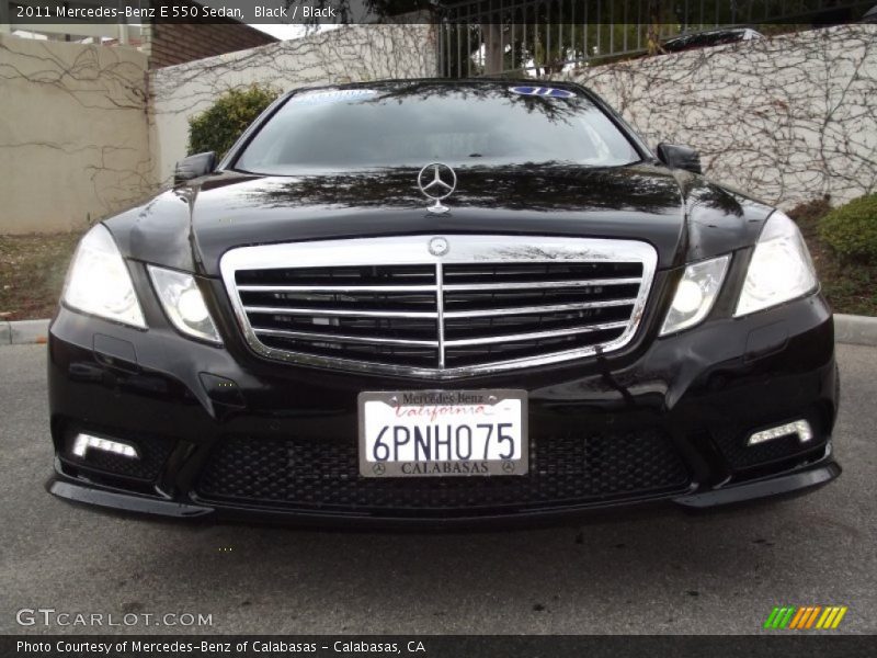 Black / Black 2011 Mercedes-Benz E 550 Sedan