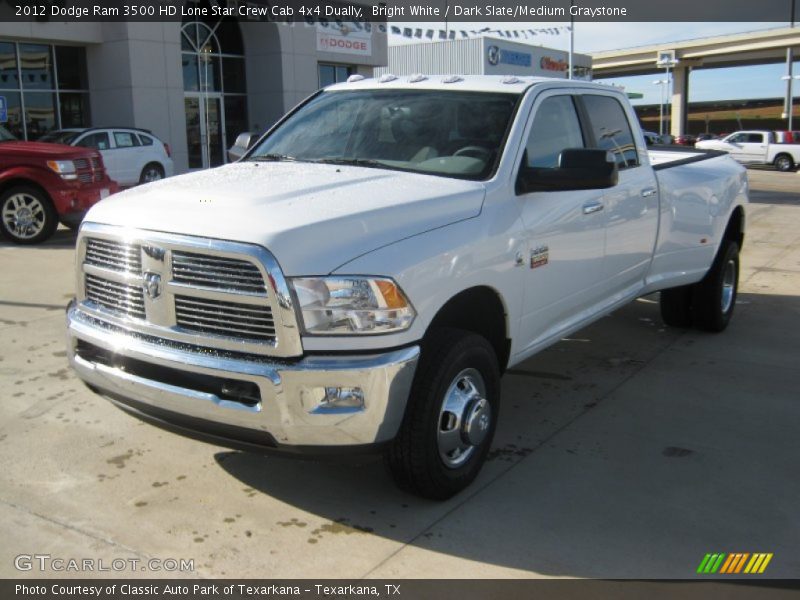 Bright White / Dark Slate/Medium Graystone 2012 Dodge Ram 3500 HD Lone Star Crew Cab 4x4 Dually