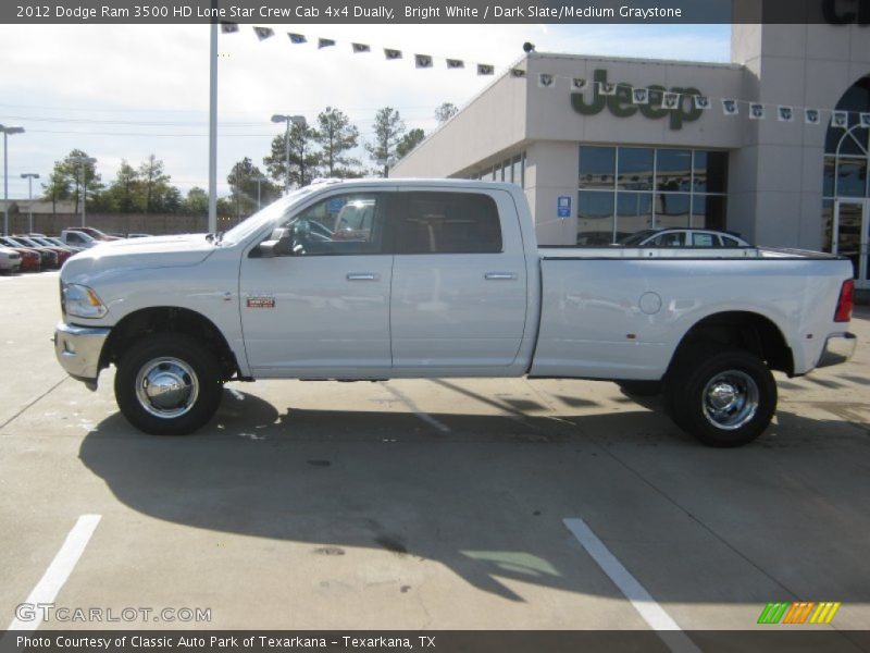 Bright White / Dark Slate/Medium Graystone 2012 Dodge Ram 3500 HD Lone Star Crew Cab 4x4 Dually