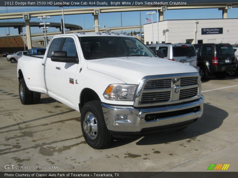 Bright White / Dark Slate/Medium Graystone 2012 Dodge Ram 3500 HD Lone Star Crew Cab 4x4 Dually