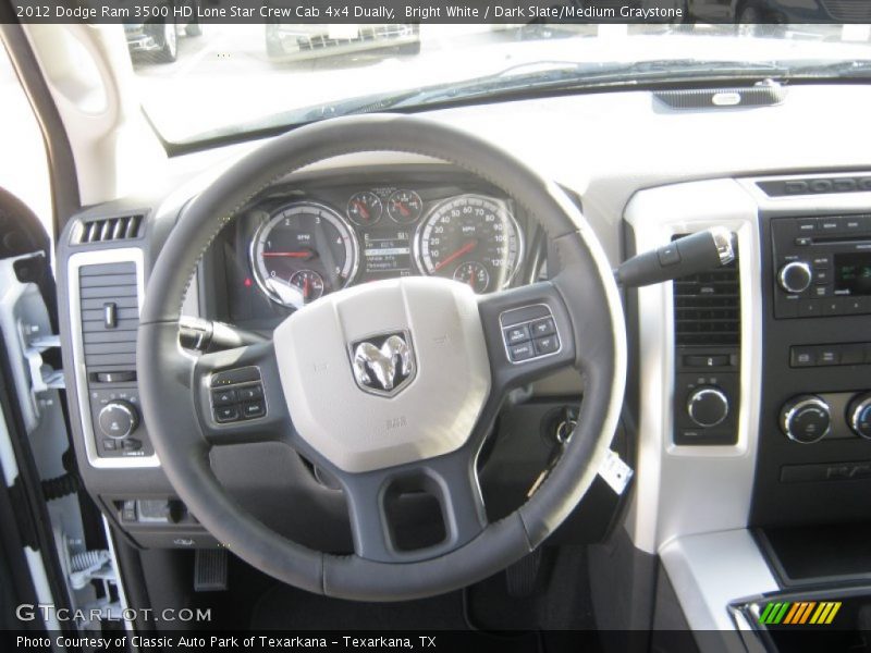 Bright White / Dark Slate/Medium Graystone 2012 Dodge Ram 3500 HD Lone Star Crew Cab 4x4 Dually