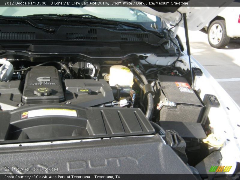 Bright White / Dark Slate/Medium Graystone 2012 Dodge Ram 3500 HD Lone Star Crew Cab 4x4 Dually
