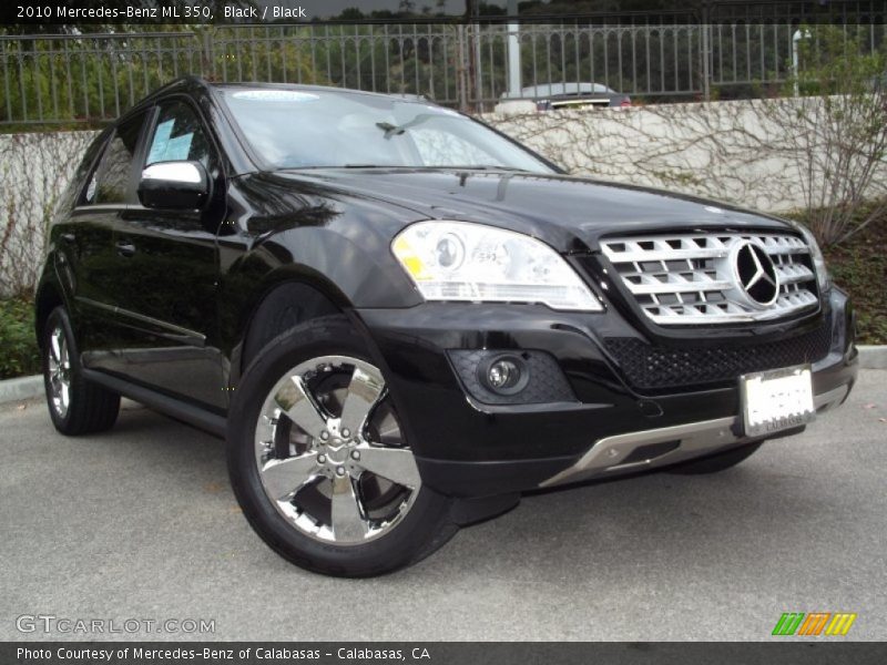 Black / Black 2010 Mercedes-Benz ML 350