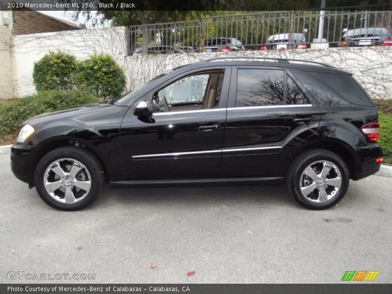 Black / Black 2010 Mercedes-Benz ML 350