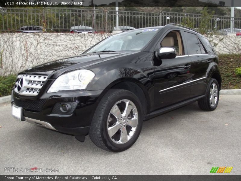 Black / Black 2010 Mercedes-Benz ML 350