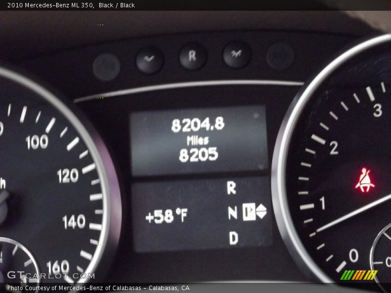 Black / Black 2010 Mercedes-Benz ML 350