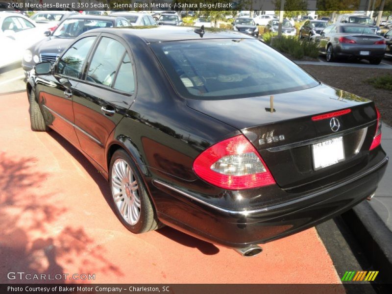 Sienna Black Metallic / Sahara Beige/Black 2008 Mercedes-Benz E 350 Sedan