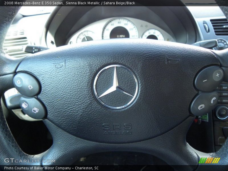 Sienna Black Metallic / Sahara Beige/Black 2008 Mercedes-Benz E 350 Sedan