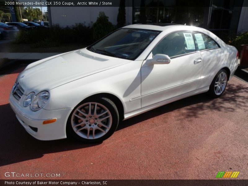 Arctic White / Stone 2008 Mercedes-Benz CLK 350 Coupe