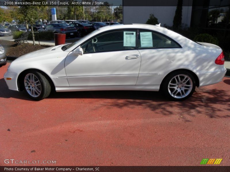 Arctic White / Stone 2008 Mercedes-Benz CLK 350 Coupe