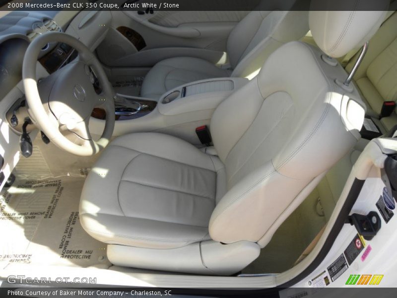 Arctic White / Stone 2008 Mercedes-Benz CLK 350 Coupe