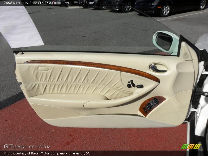 Arctic White / Stone 2008 Mercedes-Benz CLK 350 Coupe