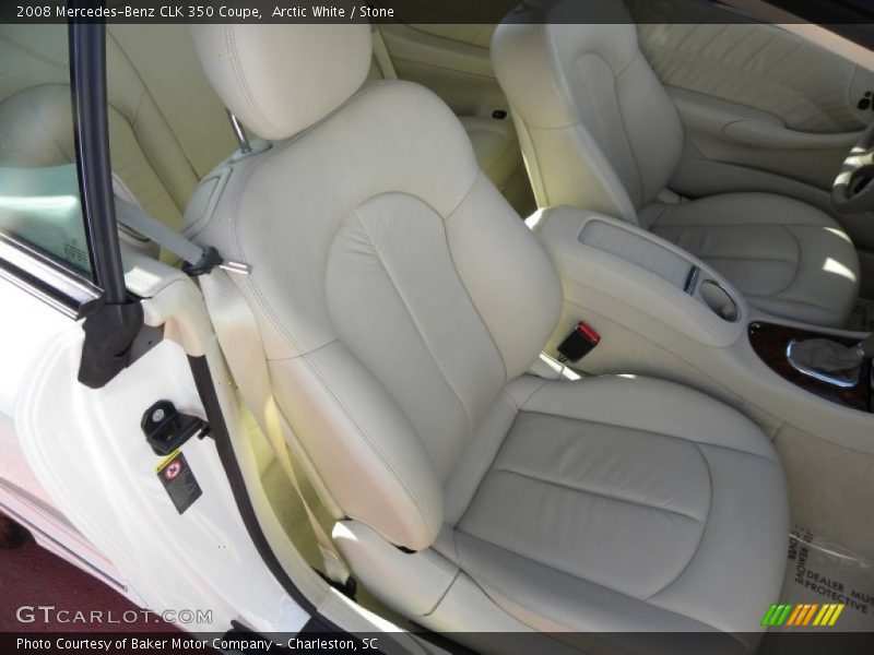 Arctic White / Stone 2008 Mercedes-Benz CLK 350 Coupe