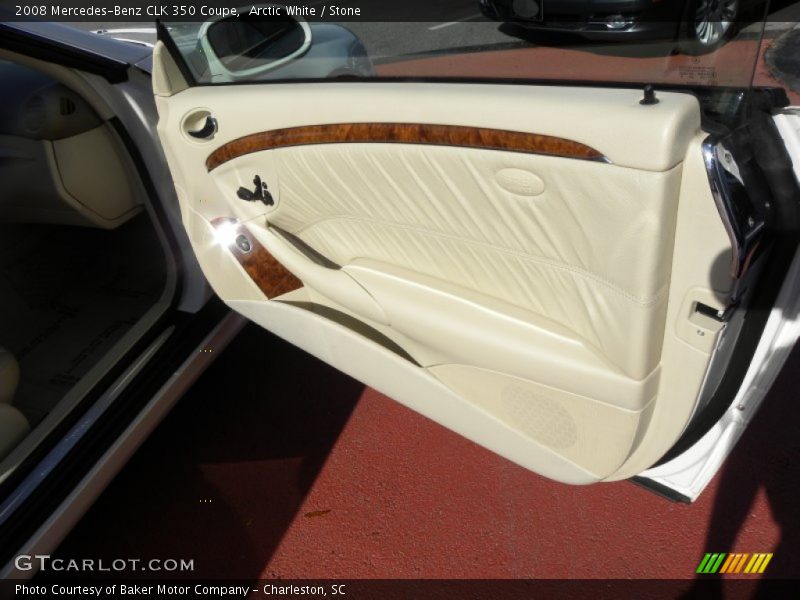 Arctic White / Stone 2008 Mercedes-Benz CLK 350 Coupe