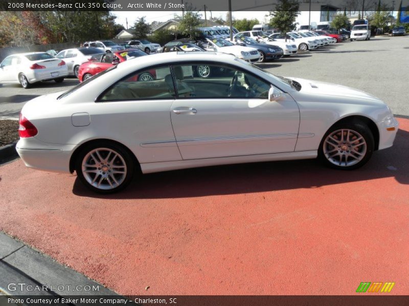 Arctic White / Stone 2008 Mercedes-Benz CLK 350 Coupe
