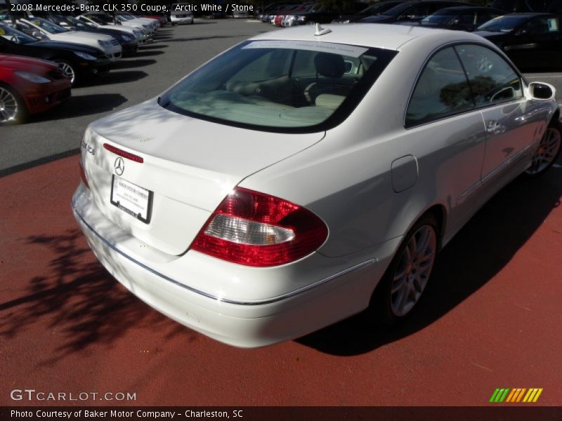 Arctic White / Stone 2008 Mercedes-Benz CLK 350 Coupe