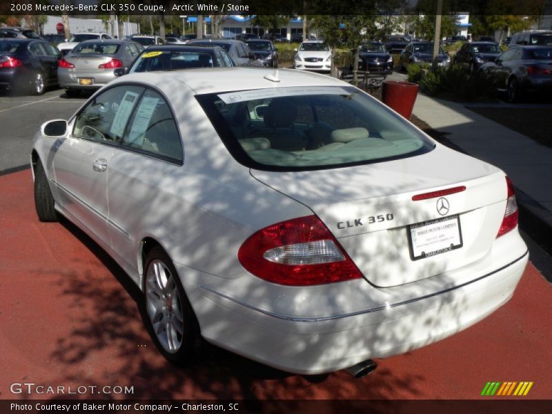 Arctic White / Stone 2008 Mercedes-Benz CLK 350 Coupe