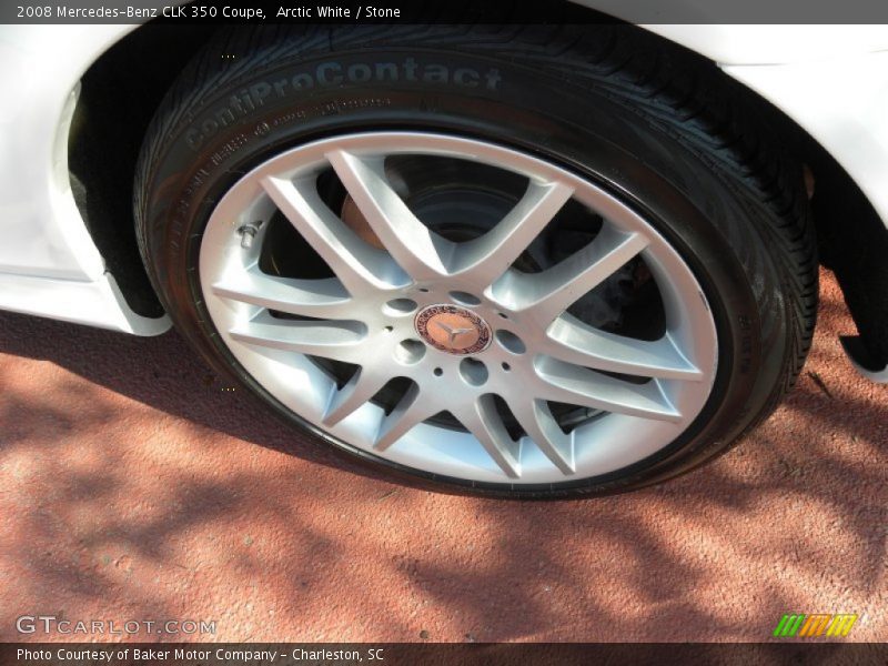 Arctic White / Stone 2008 Mercedes-Benz CLK 350 Coupe