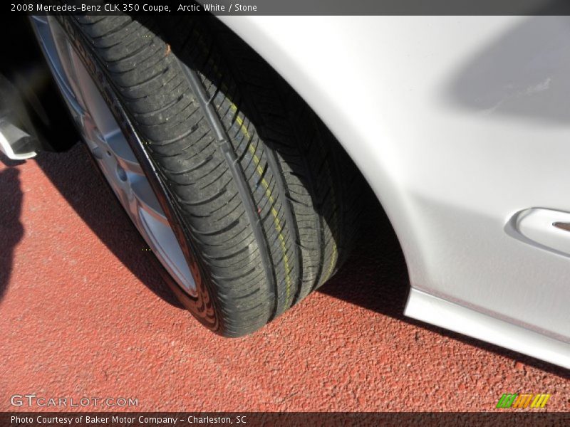 Arctic White / Stone 2008 Mercedes-Benz CLK 350 Coupe