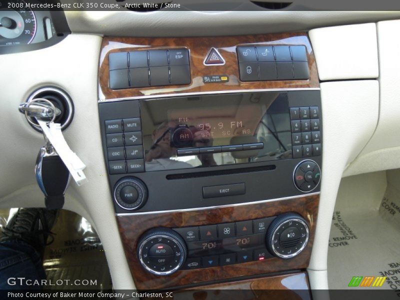 Arctic White / Stone 2008 Mercedes-Benz CLK 350 Coupe