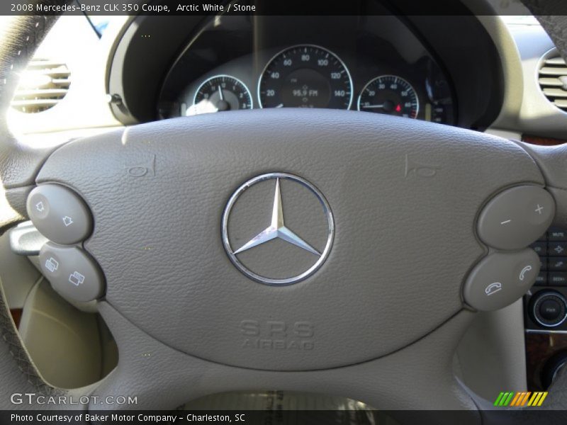 Arctic White / Stone 2008 Mercedes-Benz CLK 350 Coupe