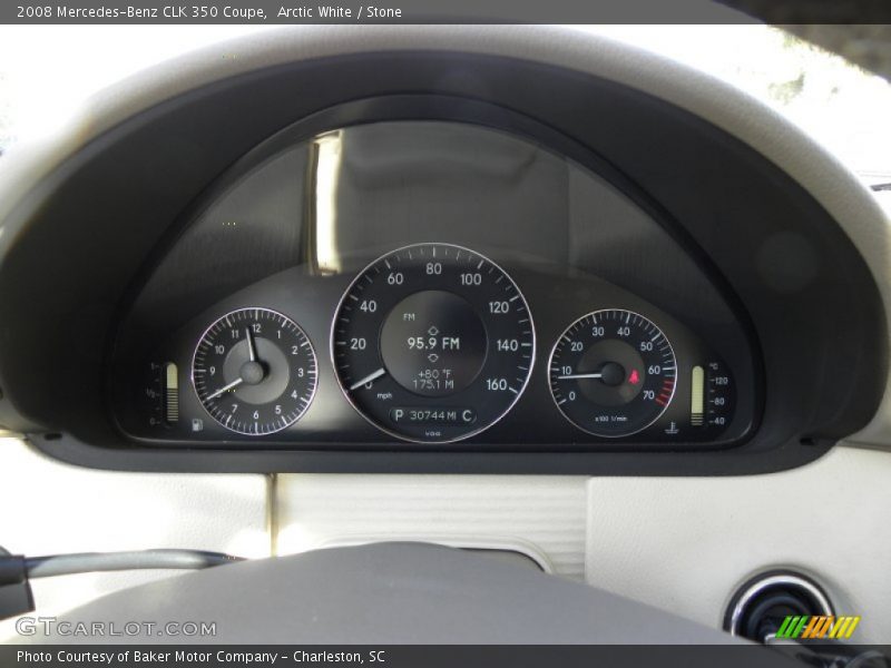 Arctic White / Stone 2008 Mercedes-Benz CLK 350 Coupe