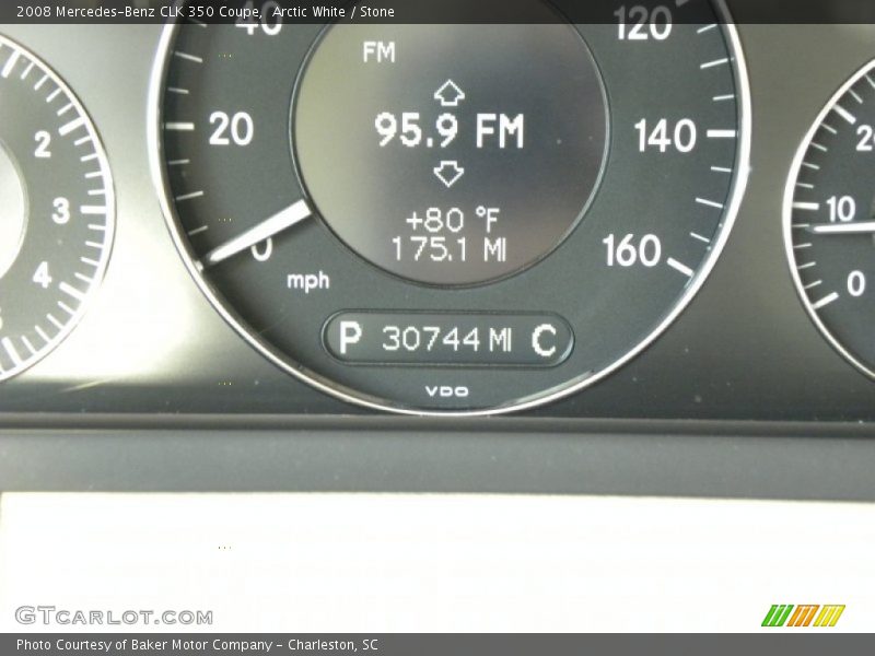 Arctic White / Stone 2008 Mercedes-Benz CLK 350 Coupe