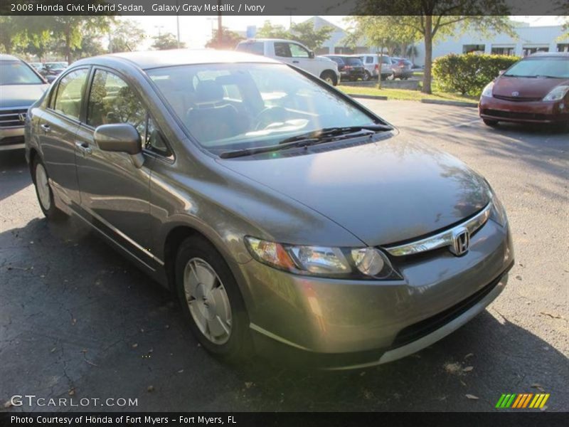 Galaxy Gray Metallic / Ivory 2008 Honda Civic Hybrid Sedan