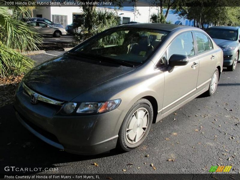 Galaxy Gray Metallic / Ivory 2008 Honda Civic Hybrid Sedan