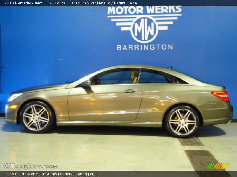 Palladium Silver Metallic / Natural Beige 2010 Mercedes-Benz E 550 Coupe