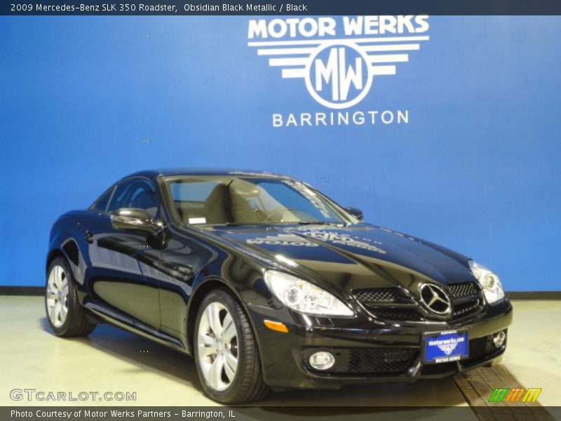 Obsidian Black Metallic / Black 2009 Mercedes-Benz SLK 350 Roadster