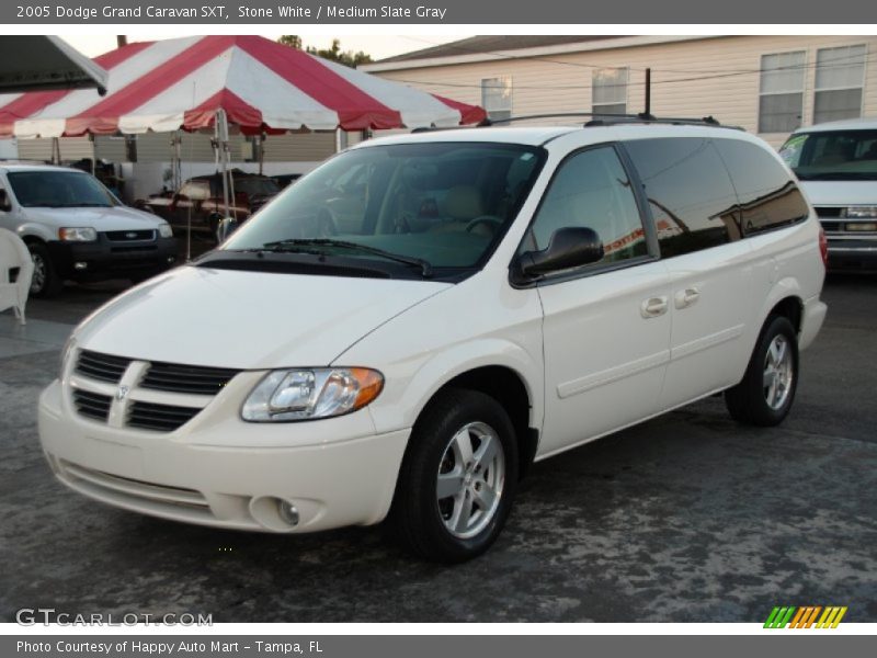 Stone White / Medium Slate Gray 2005 Dodge Grand Caravan SXT